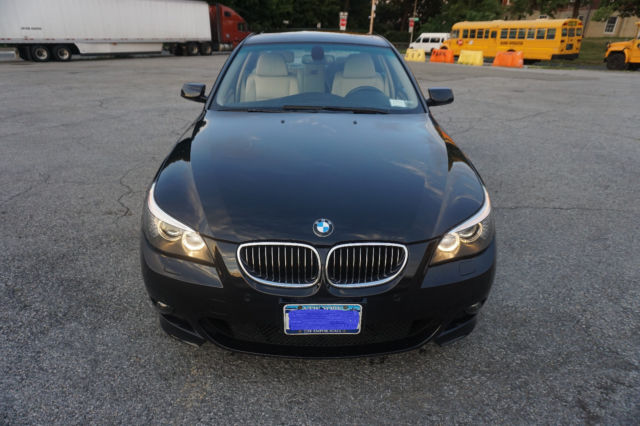 2008 BMW 5-Series (Carbon Black Metallic/Cream Beige)