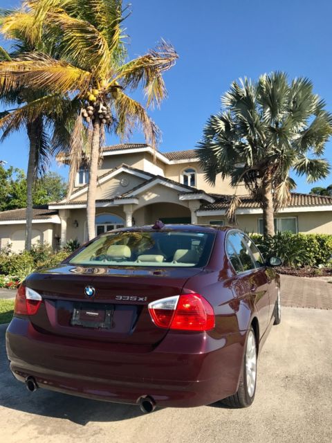 2007 BMW 3-Series (Burgundy/White)