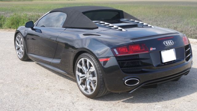 2011 Audi R8 (Custom metallic midnight blue/Black, white seats, white stitching, carbon fiber)