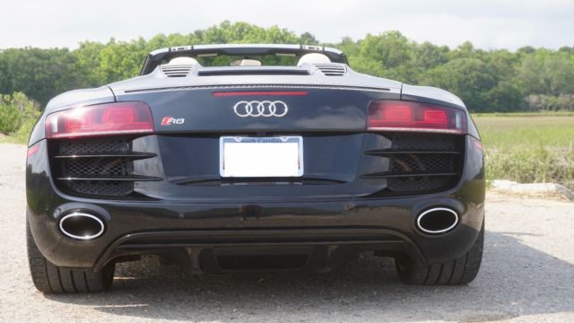 2011 Audi R8 (Custom metallic midnight blue/Black, white seats, white stitching, carbon fiber)