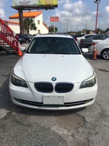 2008 BMW 5-Series (White/Beige)
