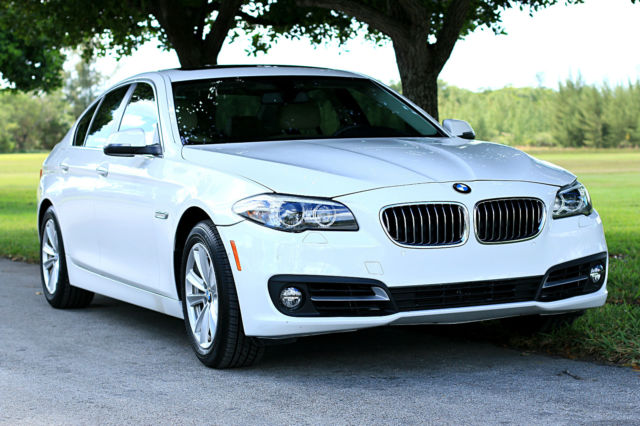 2015 BMW 5-Series (White/Tan)