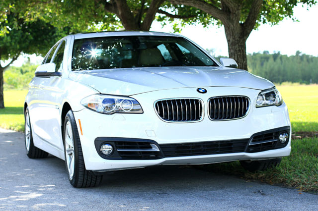 2015 BMW 5-Series (White/Tan)