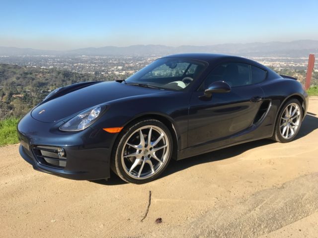 2014 Porsche Cayman (Dark Blue Metallic/Leather Package, Agate Grey/Pebble Grey)