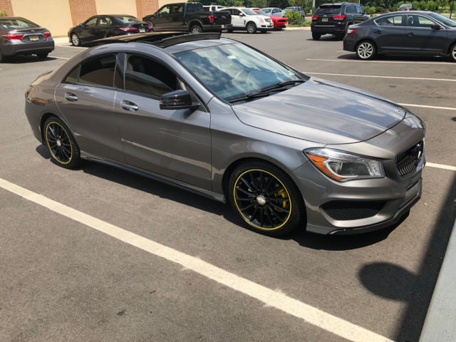 2014 Mercedes-Benz CLA-Class (Gray/Black with Custom Edition 1 Yellow Racing Stripe Interior)