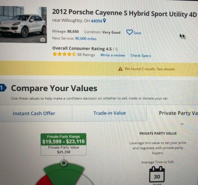 2012 Porsche Cayenne (Silver/Black)
