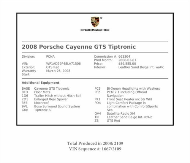 2008 Porsche Cayenne (Carmona Red Metallic/Tan)