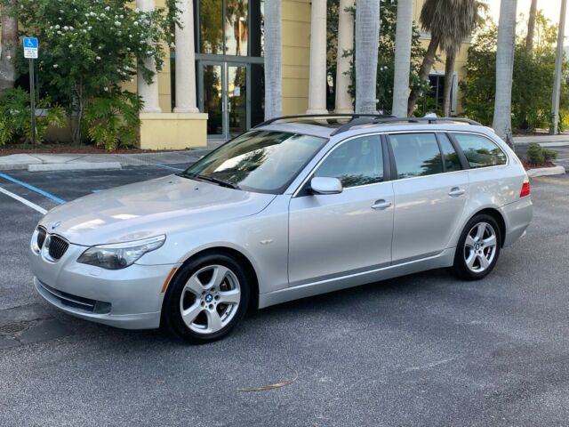 2008 BMW 5-Series (Blue/SADDLE BROWN)