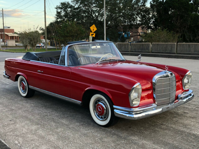 1963 Mercedes-Benz 200-Series (DB 534 Fire Engine Red/Black leather interior w. RARE "safari" seats)