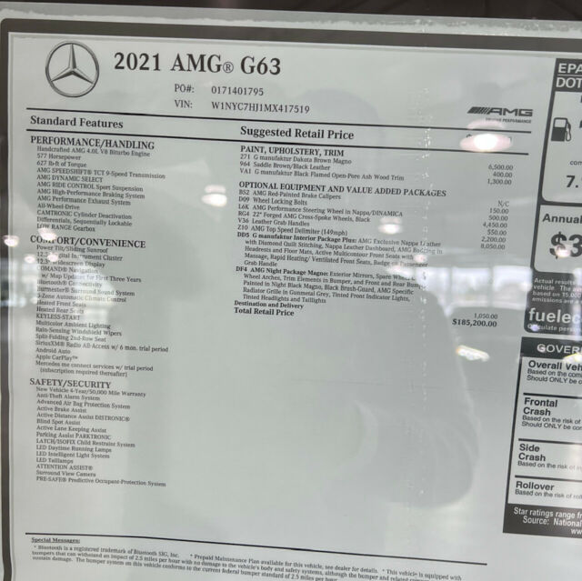 2021 Mercedes-Benz G-Class (G MANUFAKTUR DAKOTA BROWN MATTE/G MANUFAKTUR BROWN)