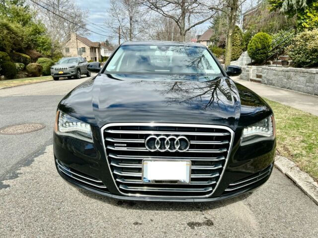 2013 Audi A8 Quattro (Ruby Black Metallic/Mahogany/Silk Beige)