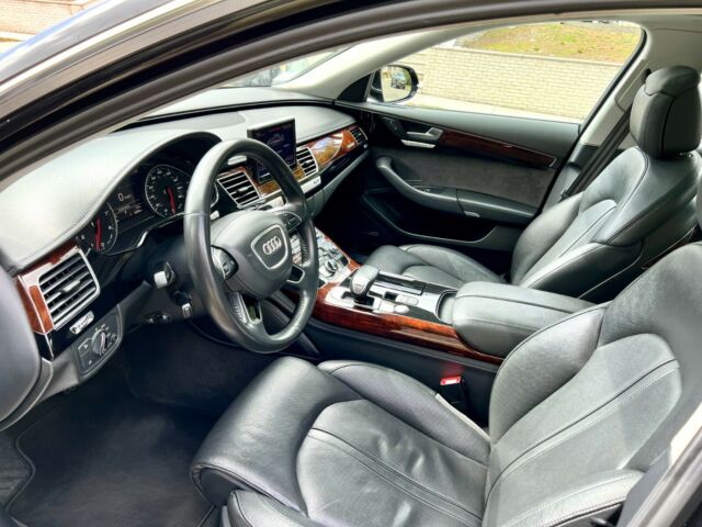 2013 Audi A8 Quattro (Ruby Black Metallic/Mahogany/Silk Beige)