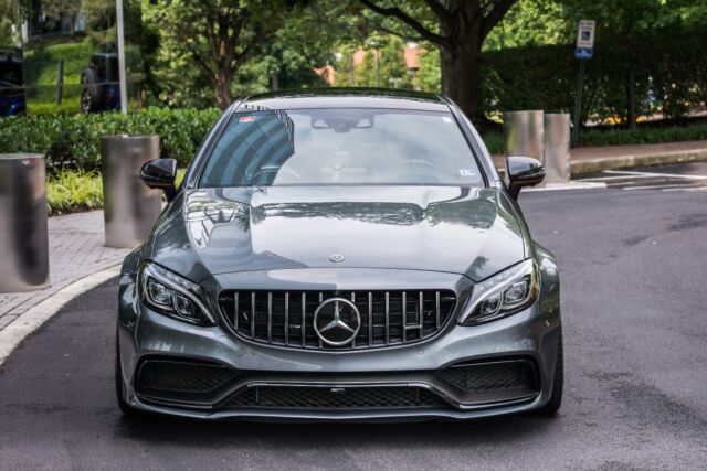 2017 Mercedes-Benz C-Class (Selenite Grey Metallic/Black with Red accents)