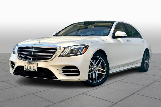 2019 Mercedes-Benz S-Class (designo DIAMOND WHITE  METALLIC/SILK BEIGE-ESPRESSO BROWN NAPPA LEATHER)